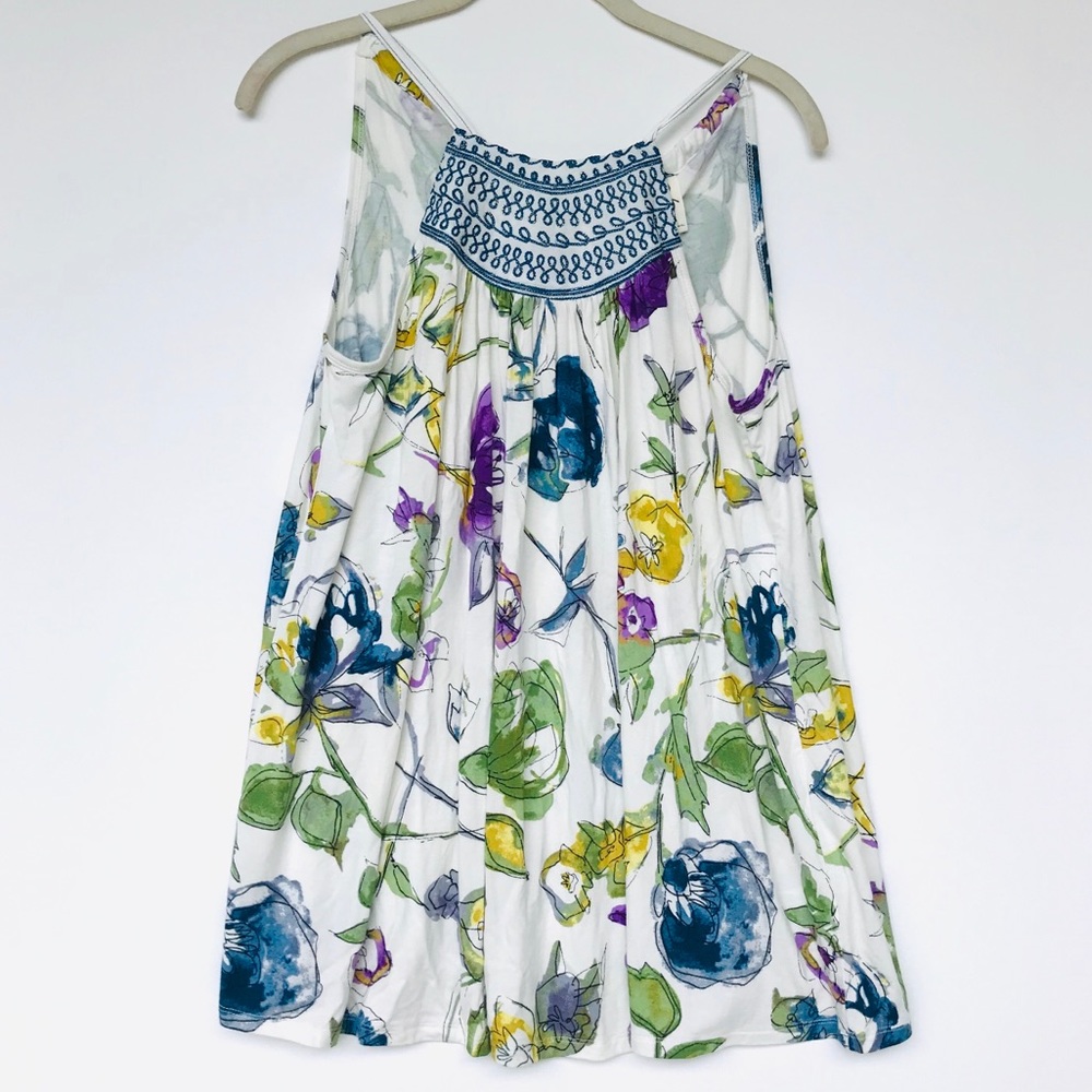 Anthropologie Floral Tank